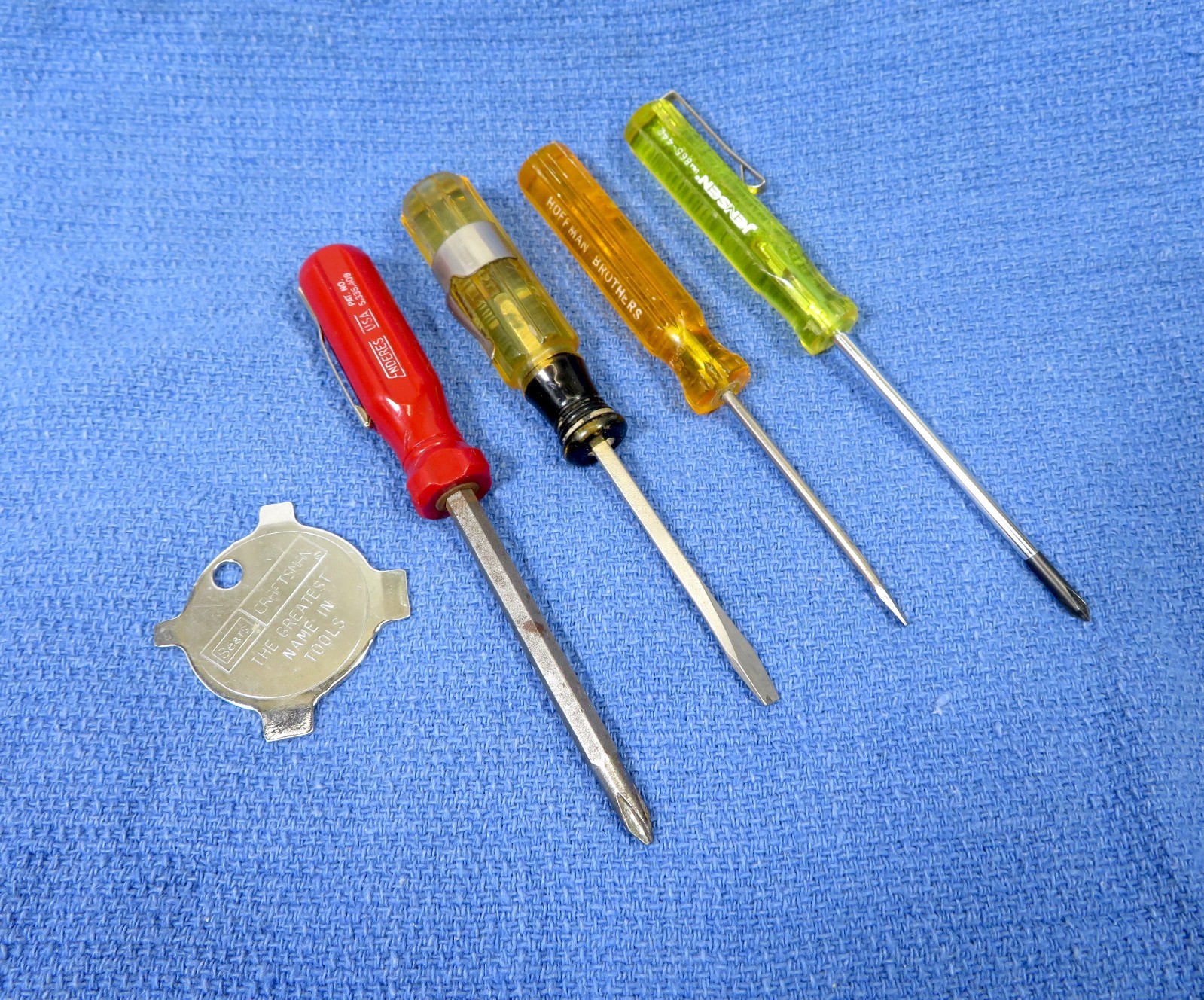 Vintage Pocket Screwdrivers Enderes Craftsman Jensen Hoffman Lot of 5