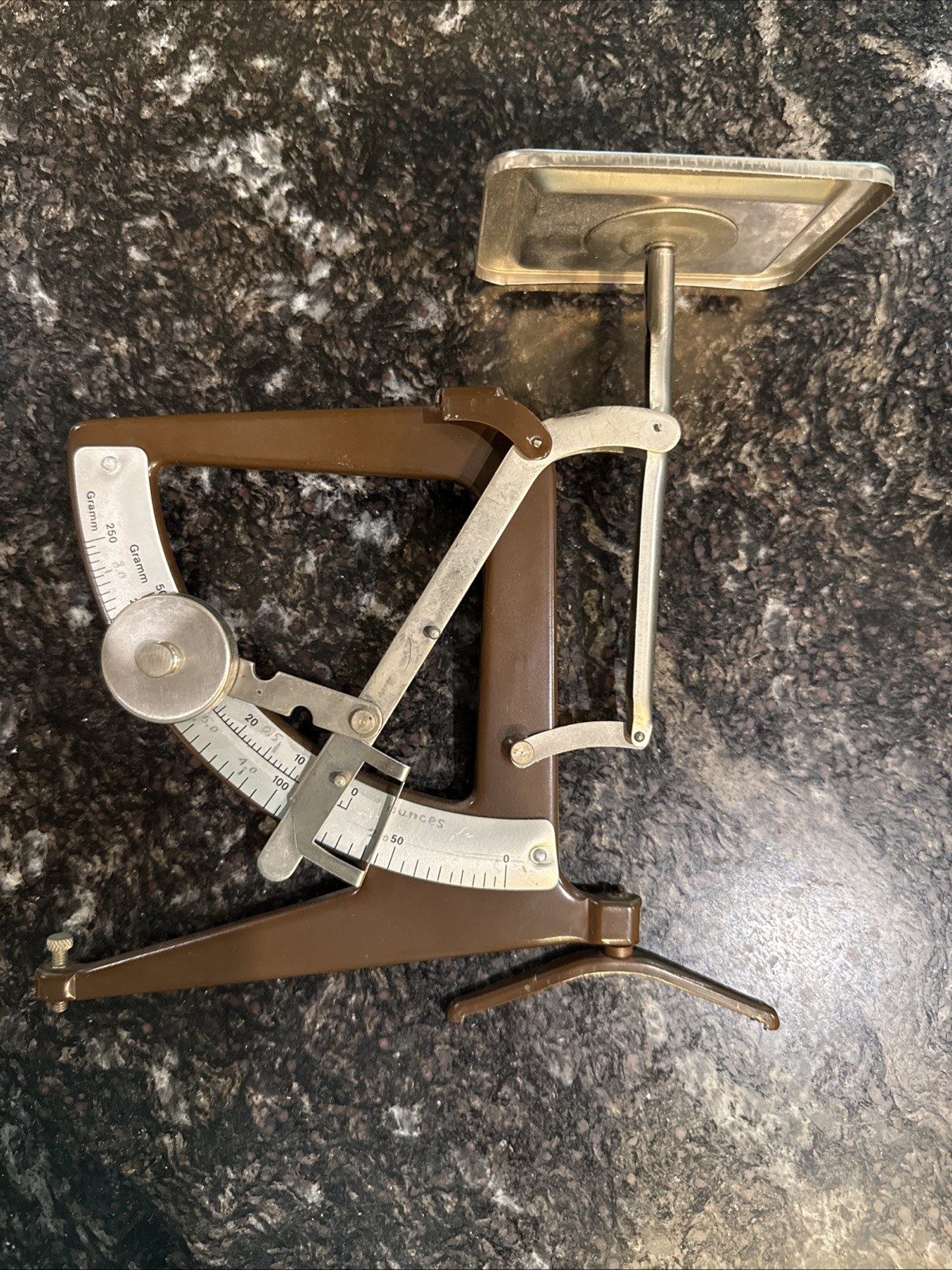 VTG Maul German Pendulum Postal Scale Gramm Ounces Brown MCM