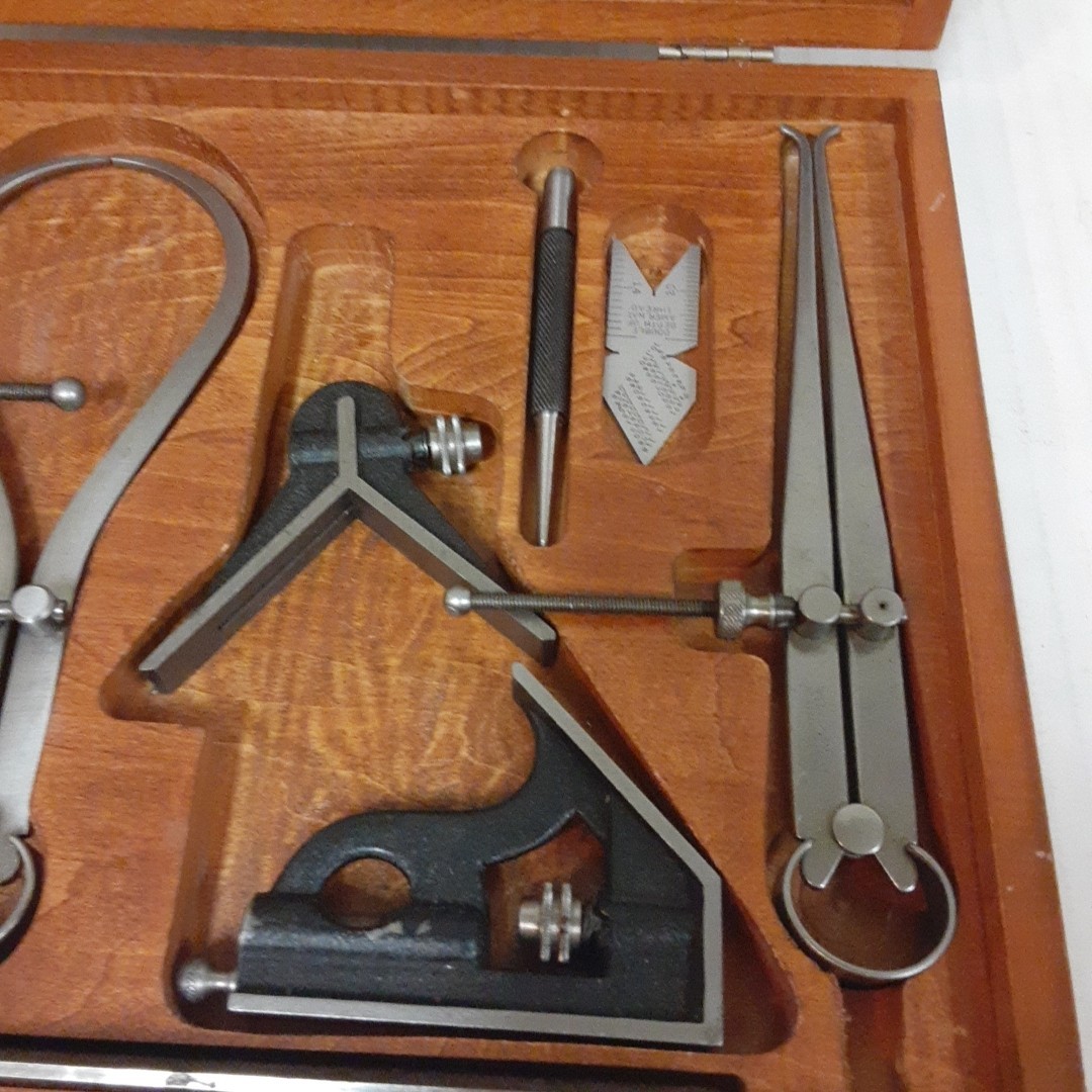 Starrett No. 901 Apprentice’s Tool Set Vintage wood box Student Set