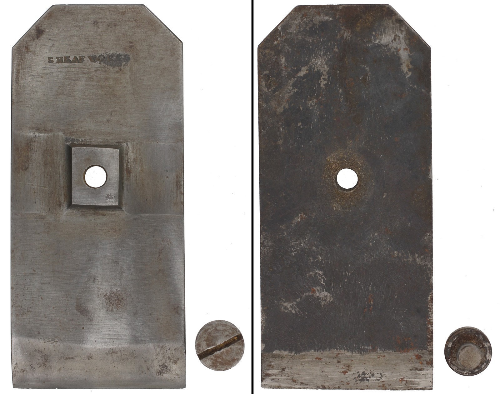 W. Greaves 2 1/8″ Width Chip Breaker & Screw for Tapered Iron – mjdtoolparts