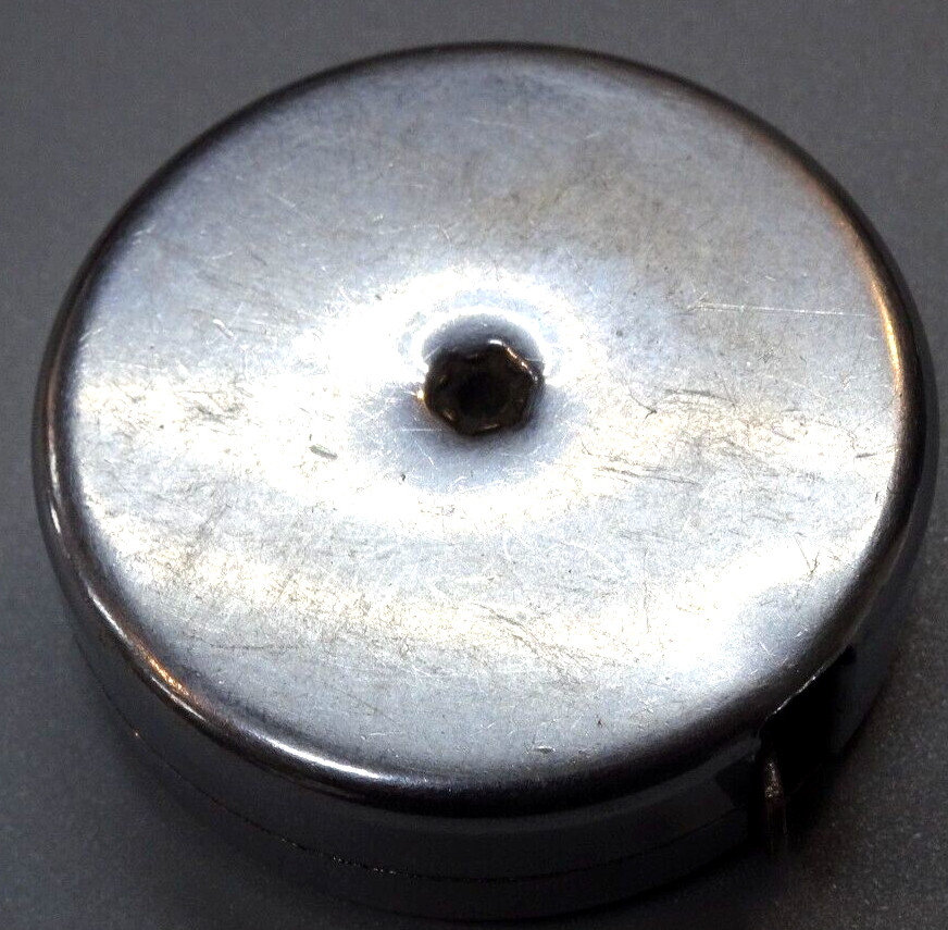 Vintage Monitor #206 Chromium Case Made by Master Tape Measure 2″Round