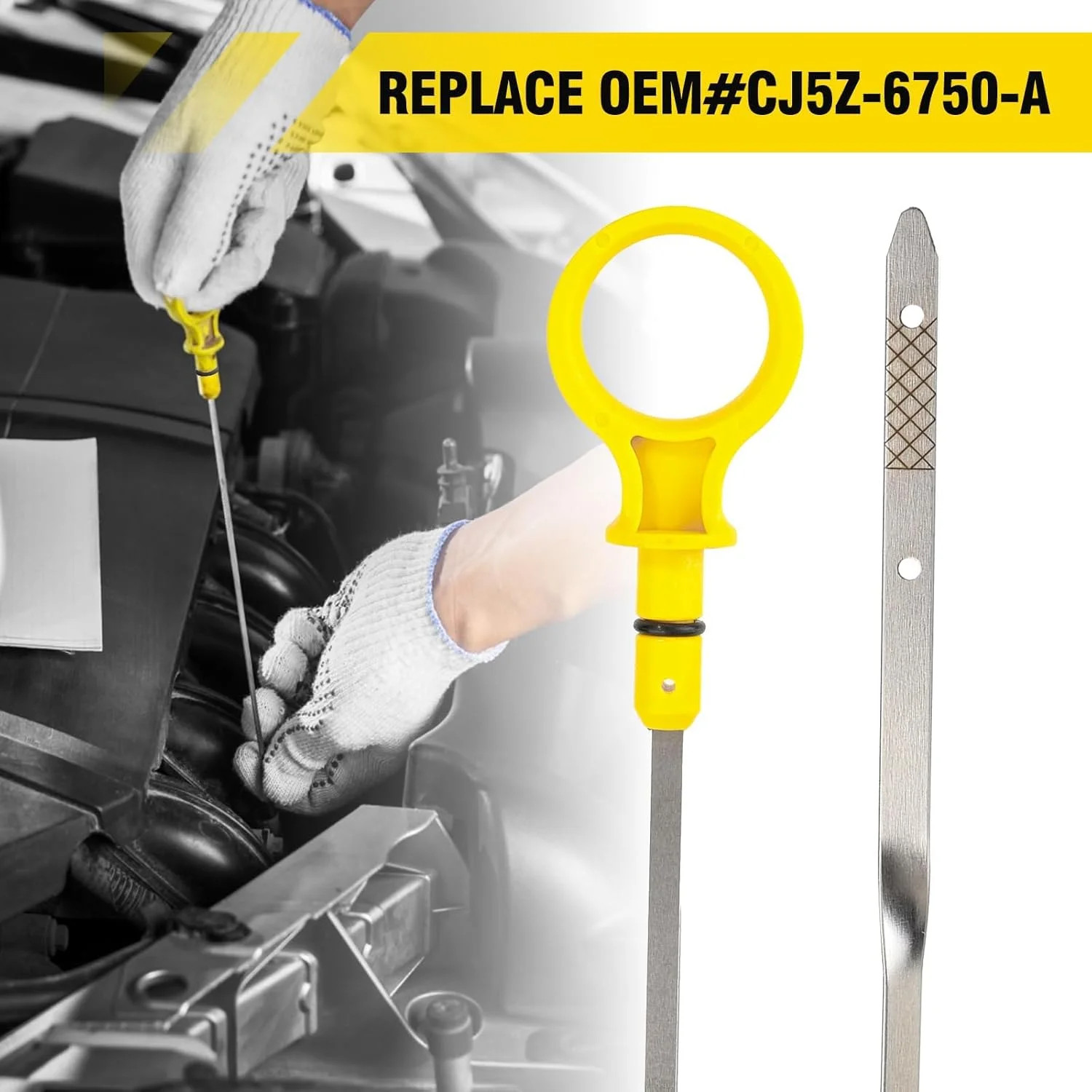 Engine Oil Dipstick Replacement OEM#CJ5Z-6750-A Compatible with Ford Escape Edge
