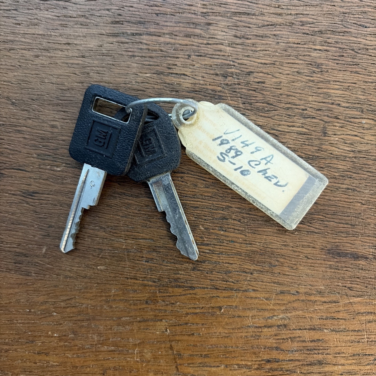 Vintage Set of Automotive Keys Lot of 2 1989 Chevy S-10 Truck