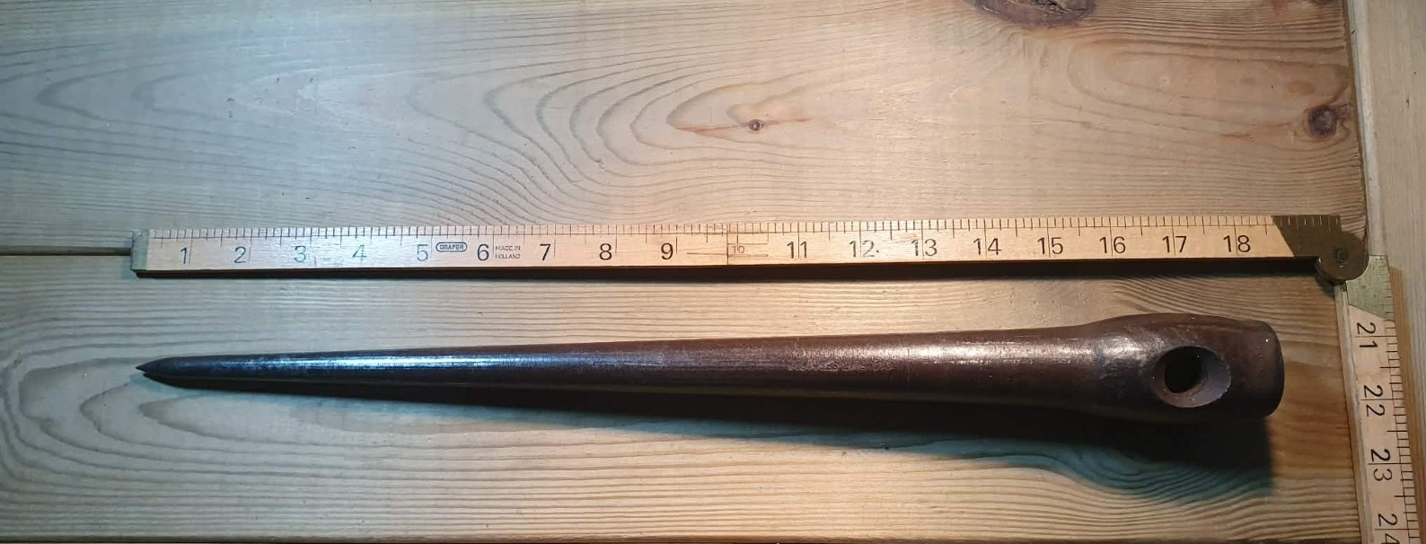 Vintage 18″ Royal Navy Marlin Spike Fid Splicing Tool Military Seamanship Tools