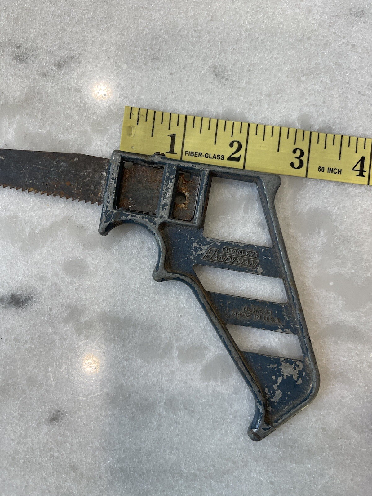 Vintage Stanley Handyman Keyhole Saw No H1275 Metal Blue