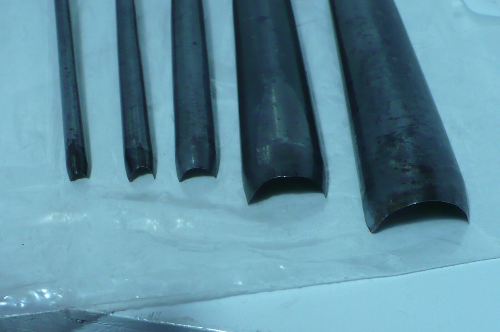5 Pc Set Henry Taylor Acorn Sheffield Woodworking Gouge Chisels #10 Sweep EUC