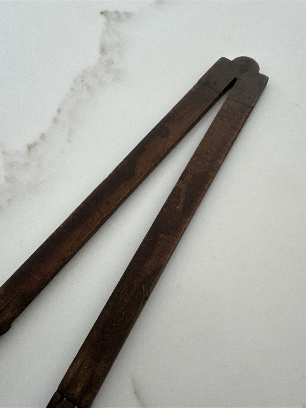 VTG Brass & Wood 24″ Inch Fold Out Wooden Ruler