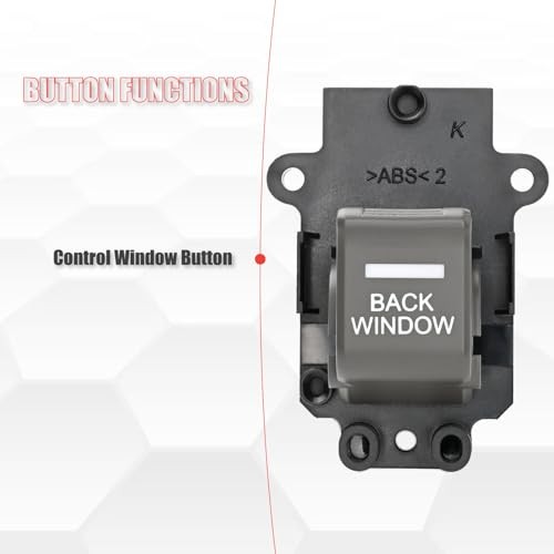 35735-SJC-A11ZA Window Switch Passenger Compatible with Ridgeline 2006 Grey