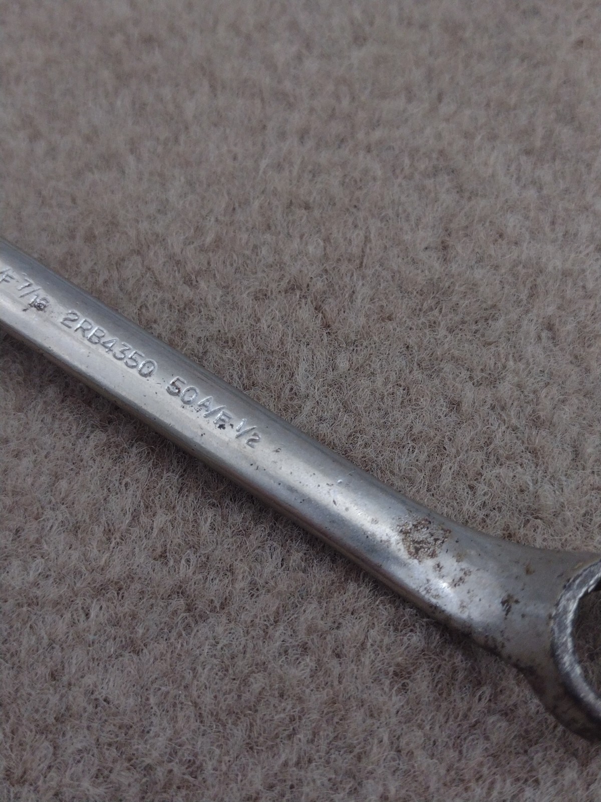 Vintage Britool 7/16″ x 1/2″ Stubby Double End Box Wrench England 44A/F x 50A/F