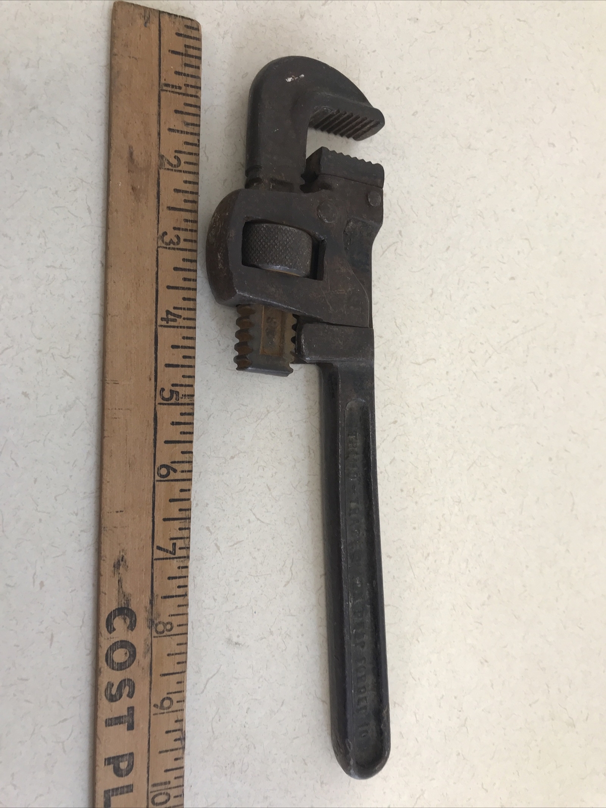 Vintage Adjustable Pipe Wrench Trimont Mfg Co TRIMO 10″ Drop Forged Plumbing
