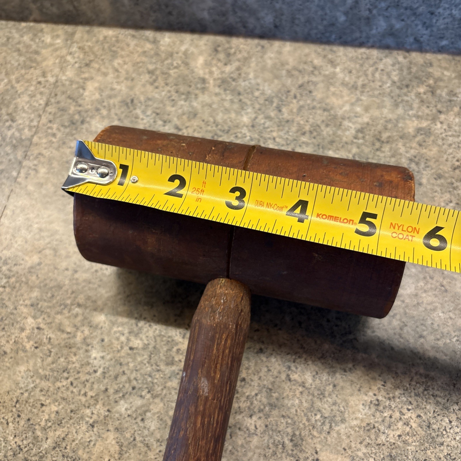 Wooden Tapping Hammer Vintage Hand Tools Flat And Round Head Good Condition