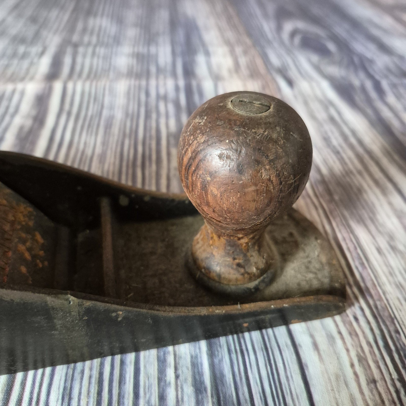 Vintage Stanley Bailey No 5 Wood Plane As Is For Parts Repair Smooth Bottom