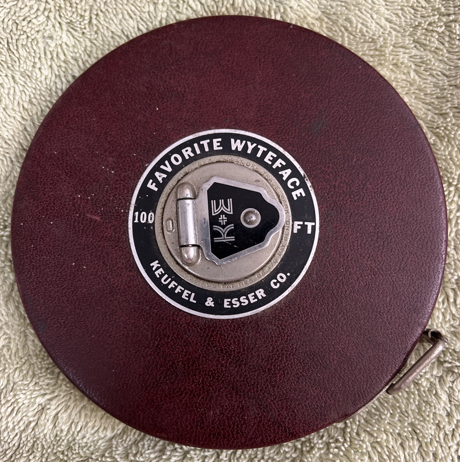 KEUFFEL & ESSER 100′ Favorite Wyteface Tape Measure- Made in USA- Used