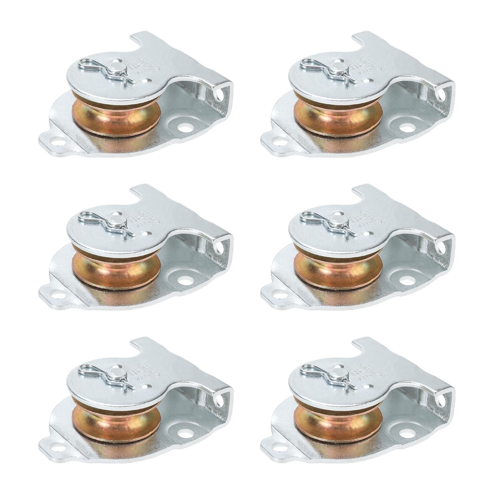 6 Pack Ceiling Mount Single Pulley 1-1/2 Inch Wall Mounted Pulley Ceiling Pul