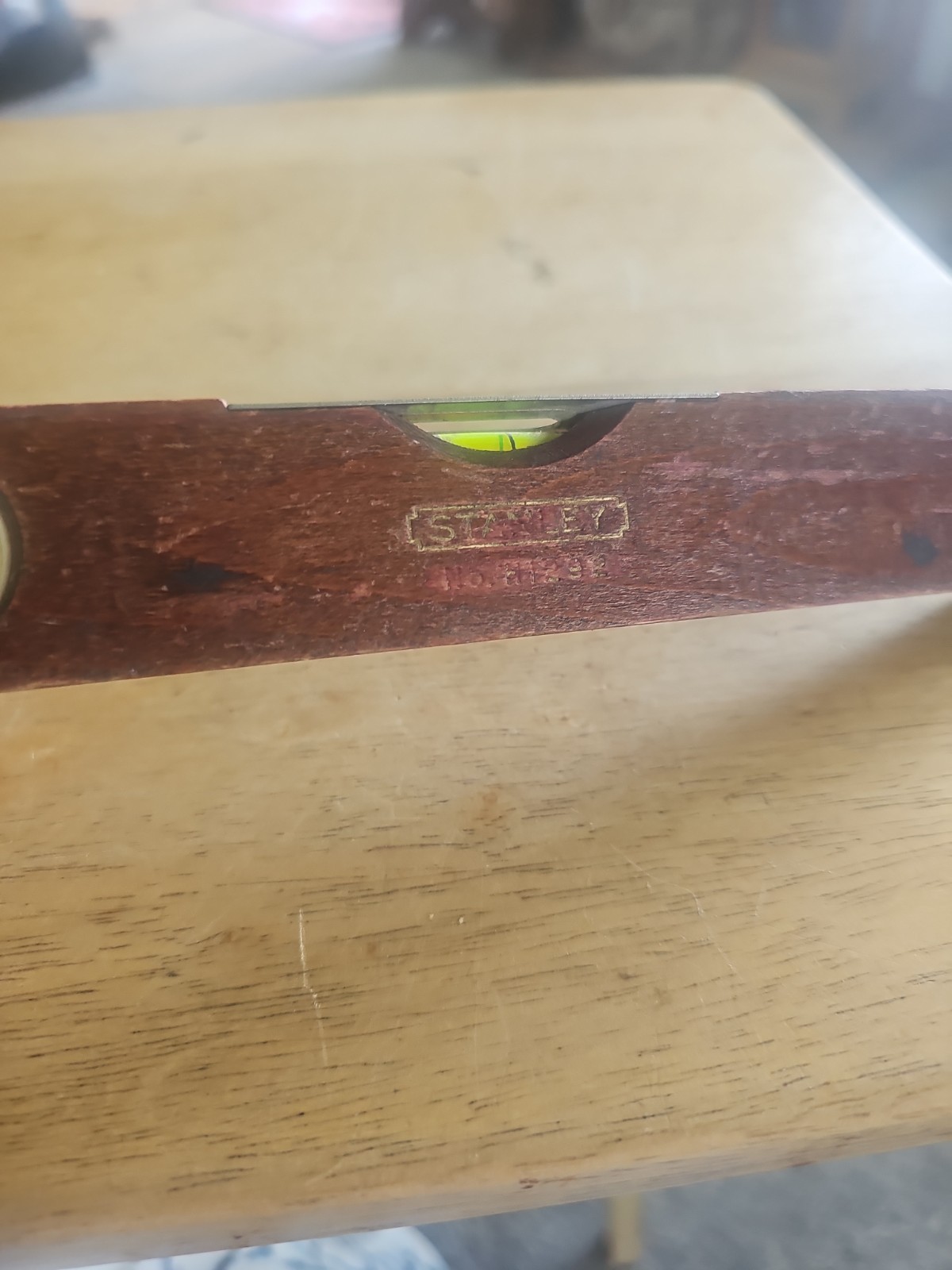 Vintage Stanley 9″ Wooden Torpedo Level H1259.
