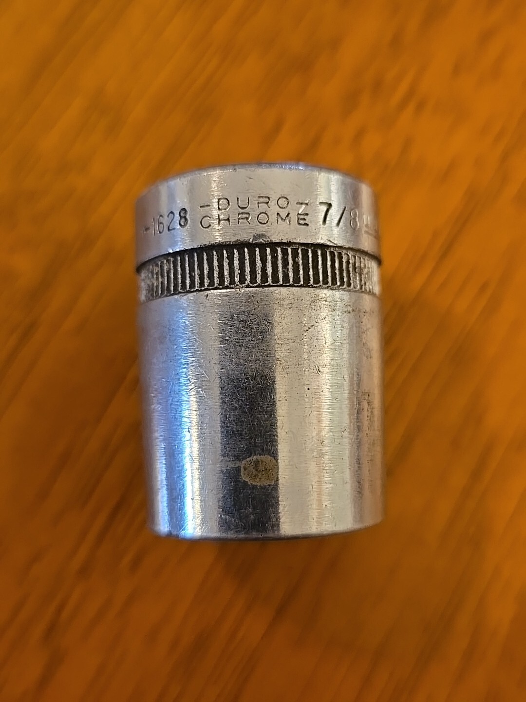 Vintage Knurled Duro-Chrome No.1628 7/8″ Socket 1/2″ Dr. 12 Pt. R58