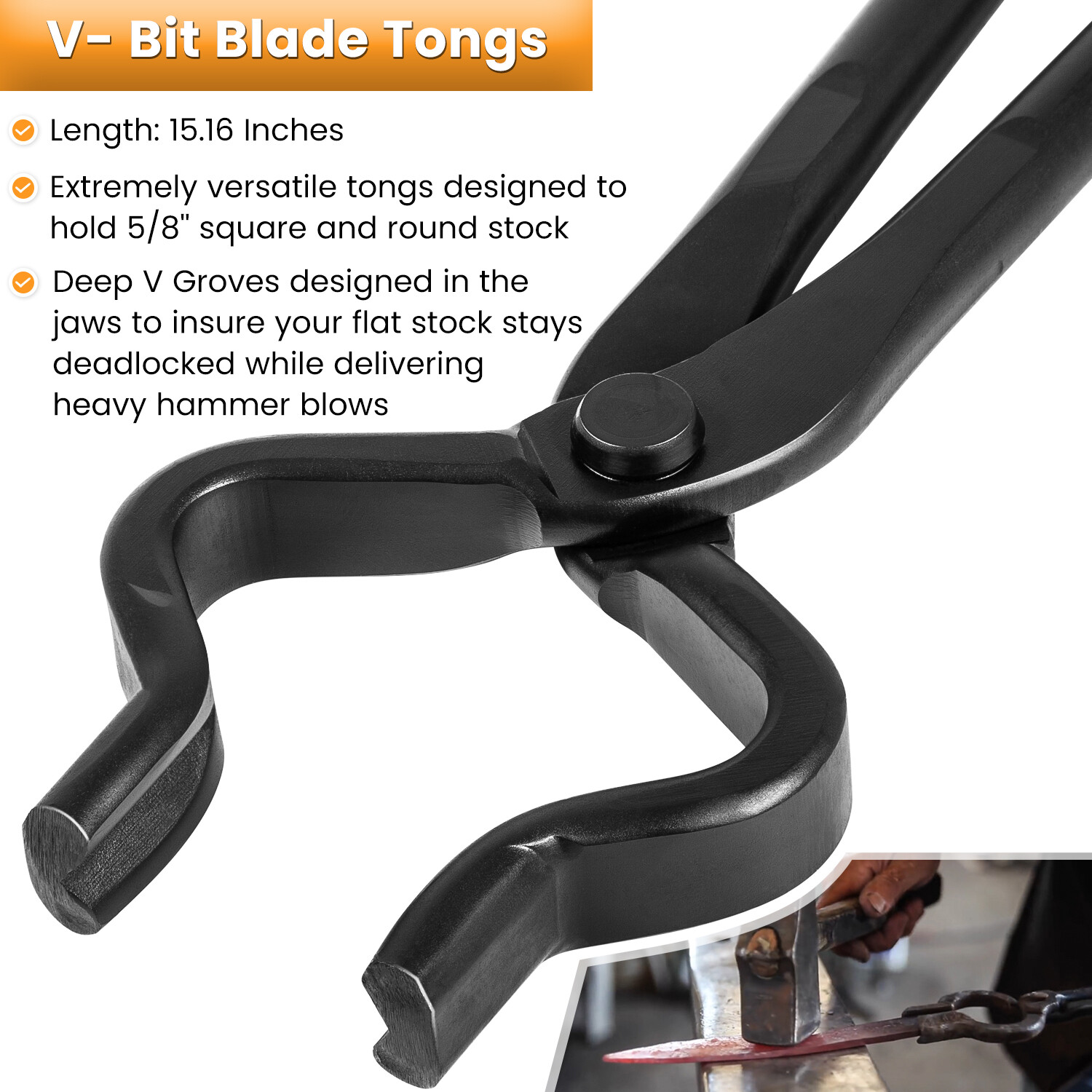 Knife Making Tong Set Blacksmith Bladesmith Anvil Vise Forge Assembled Tool 4pcs