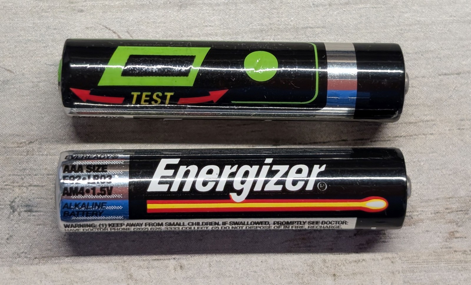 Energizer AAA E92 LR03 1.5V Alkaline Batteries – Pair with Power Test Strip