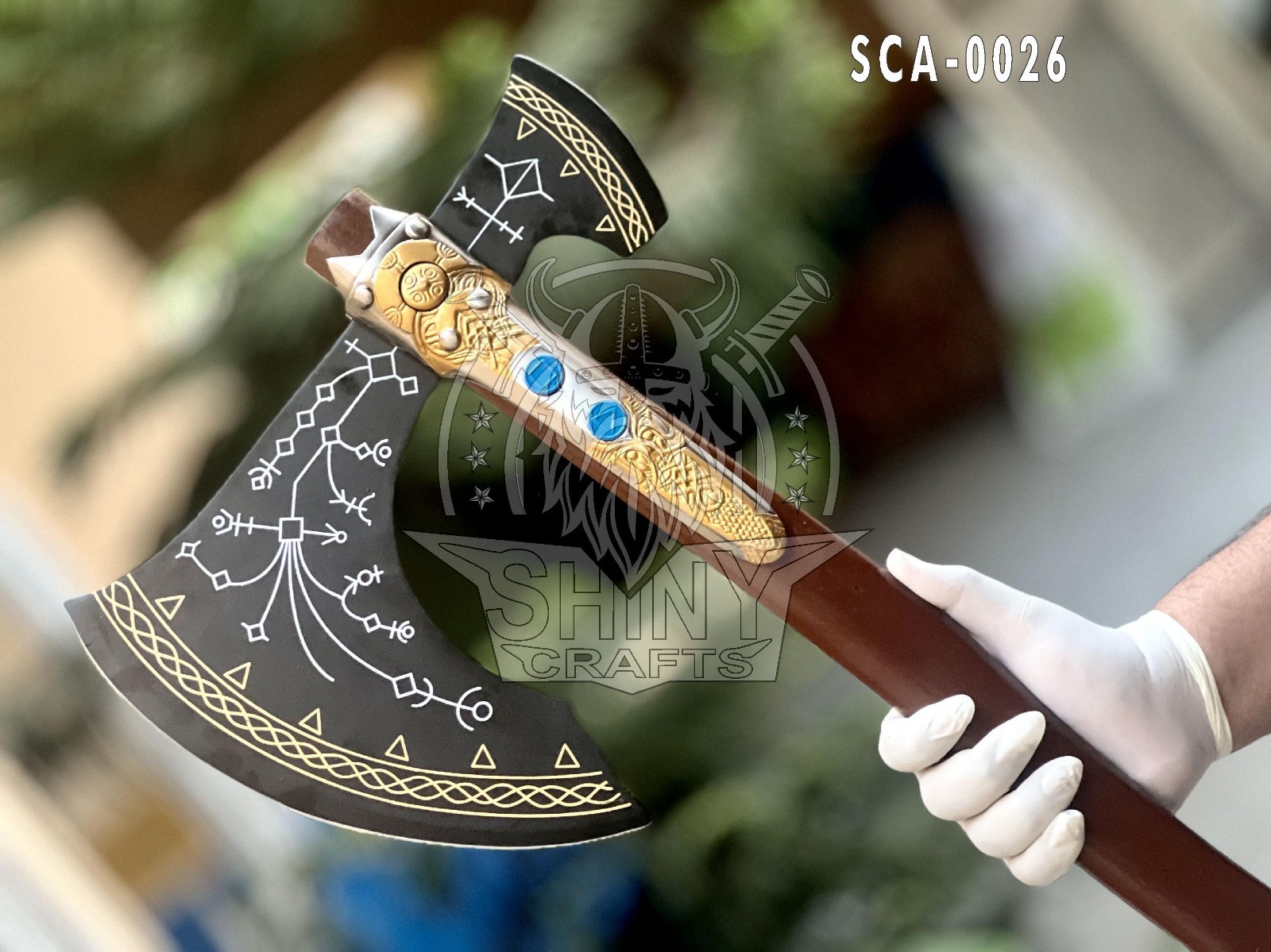 40″ Handmade Kratos Axe, Leviathan Axe,God of War, Viking Axe,Cosplay Axe,VBA-26