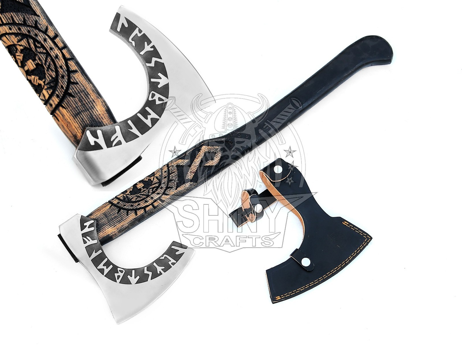Axes Handmade Viking Axe,Hatched Norse Battle Axe-40 Long Two Handed Axes VBA-11