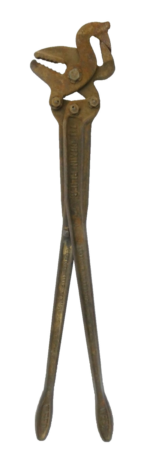 Antique No. 711 Chain Plier American Chain & Cable Co Bridgeport CT 30” Weed