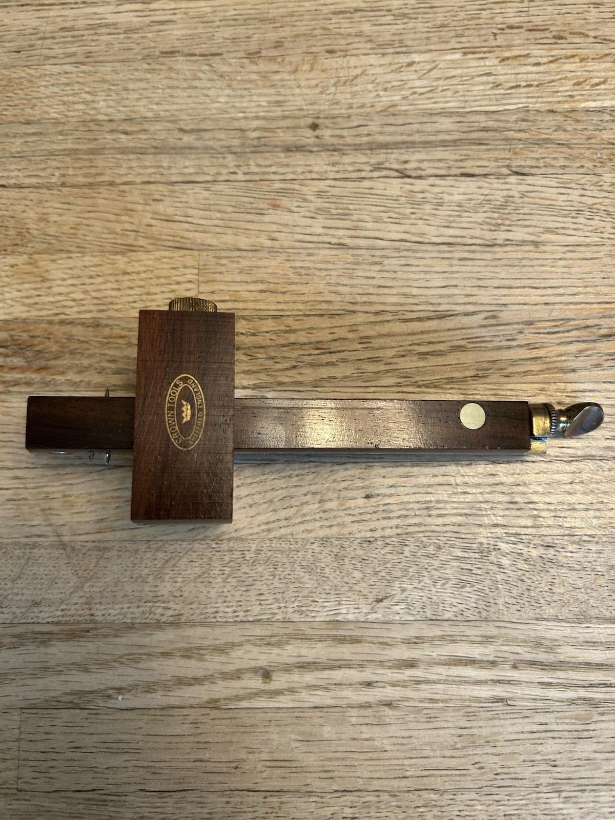 Crown Tools – Scribe Mortise Marking Gauge Rosewood Brass Sheffield, England