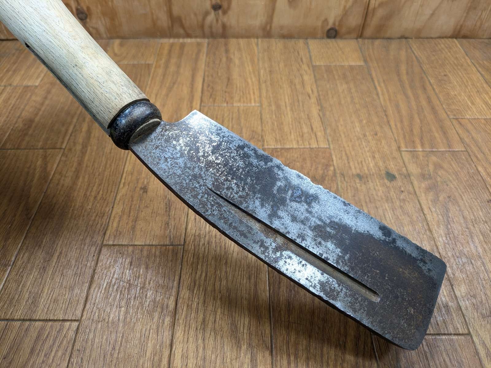 DAMAGED Japanese vintage Carpentry Tool NATA AXE ONO Woodworking 178/375mm TW466