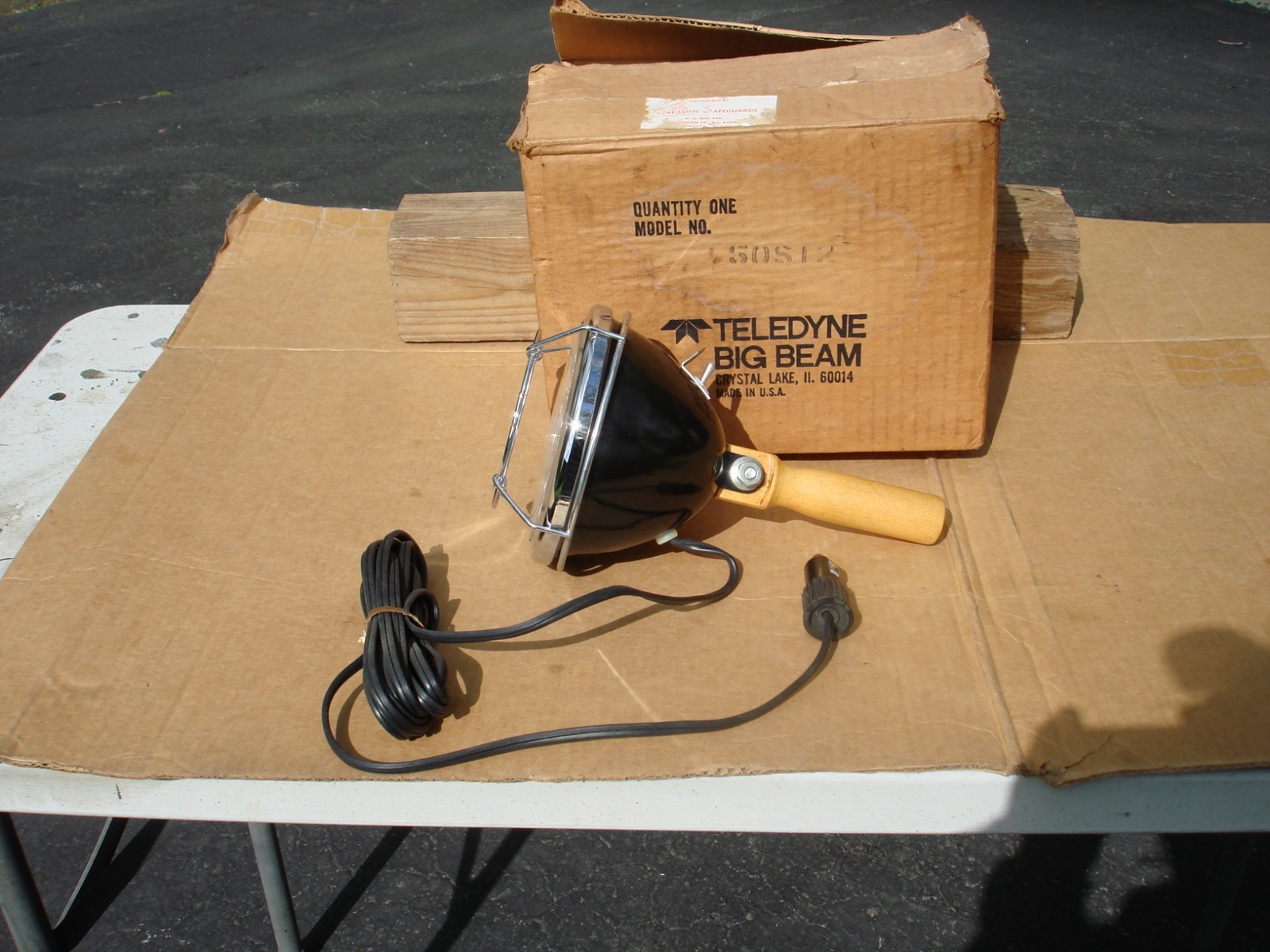 VTG 1970s Teledyne Big Beam Model 50S12 Automotive/Marine Search Light NOS? 12 v
