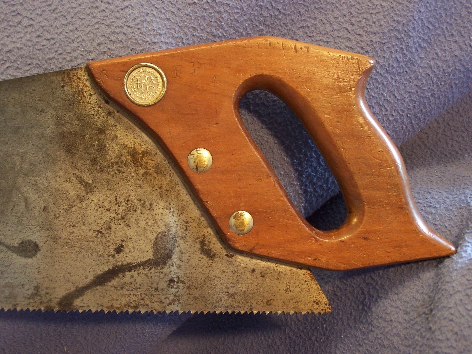 ATKINS No 2000 Silver Steel hand saw 50’s atomic style retro modern art look