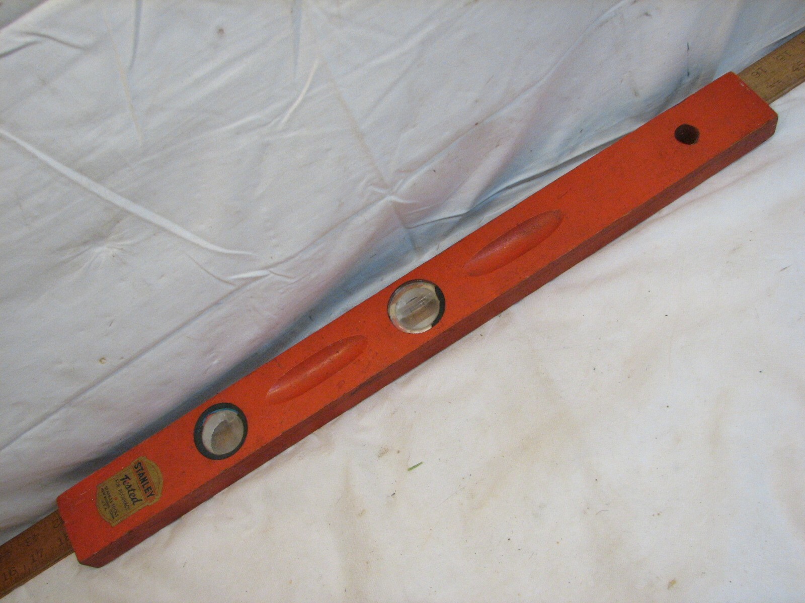 Vintage Stanley 347 Sweetheart Level Wood Tool 24″ Two Bubble with Decal