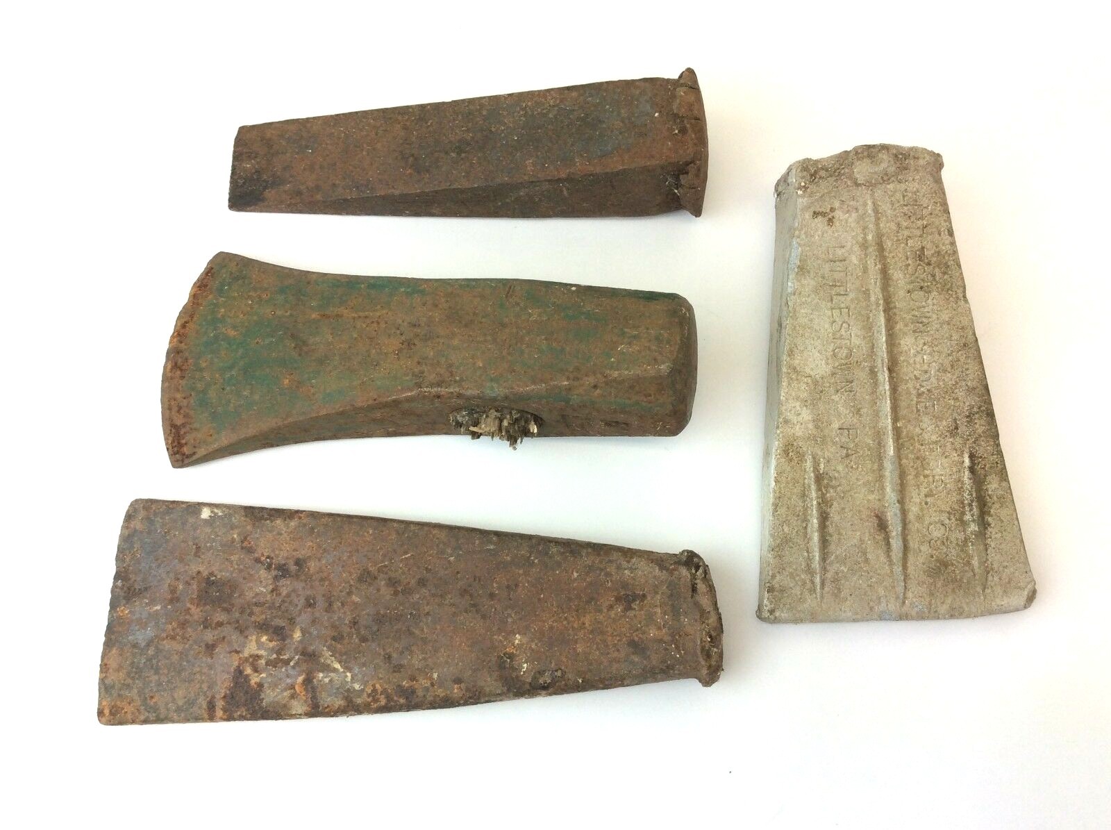 Lot 4 Antique Vintage Cast Iron Aluminum Maul Wedges Littlestown HDWE & FDRY