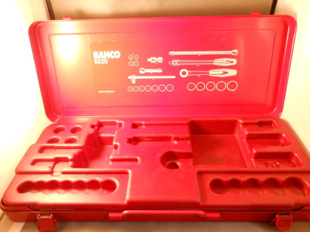 Rare Vtg BAHCO Tool Co. Germany Ratchet Socket Set Tool Box & Insert ONLY