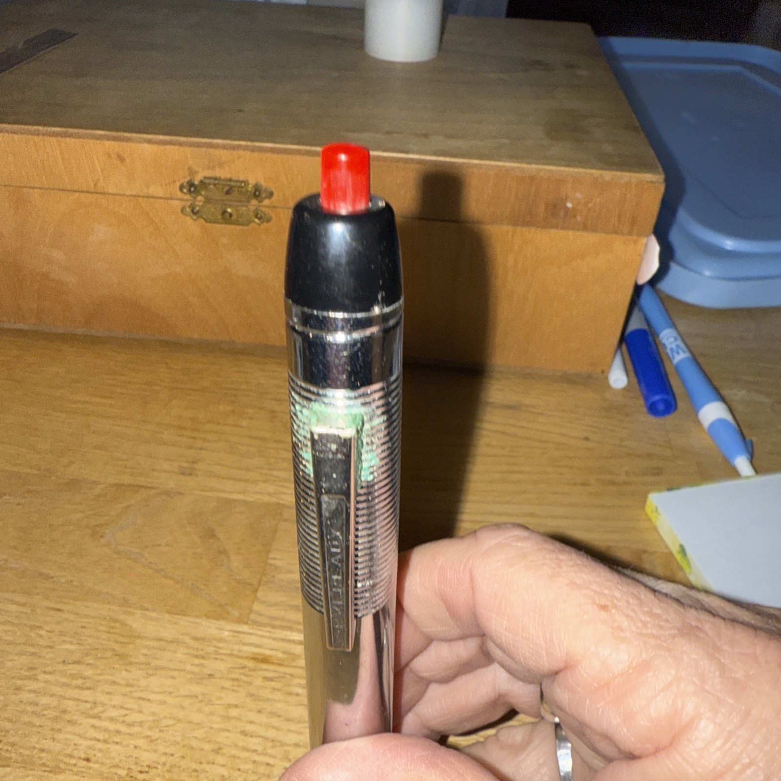 Eveready 6″ AA Pocket Pen Light Chome Flashlight Working Vintage PET RESCUE