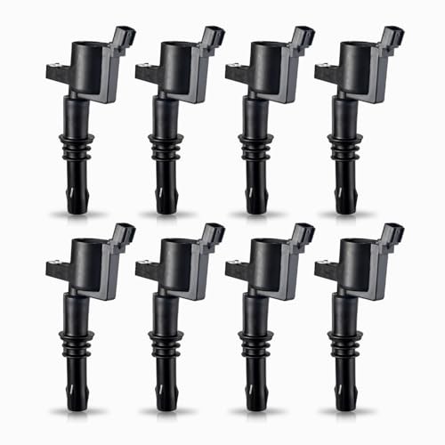 ENA Set of 8 Straight Boot Ignition Coil Pack Compatible with Ford Lincoln