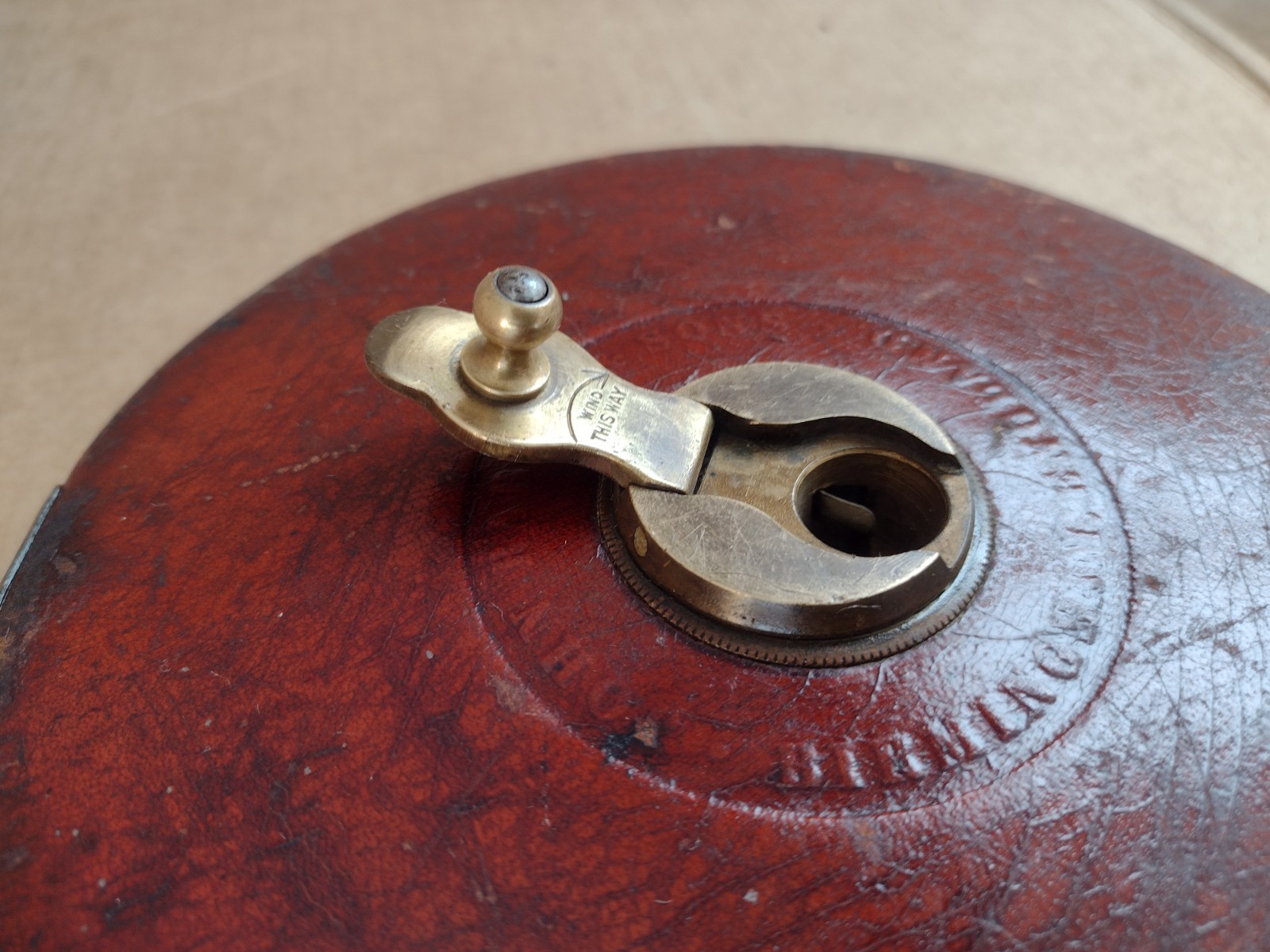 John Rabone & Sons Birmingham 100 ft Tape Measure No. 2811 in Leather Bound Case