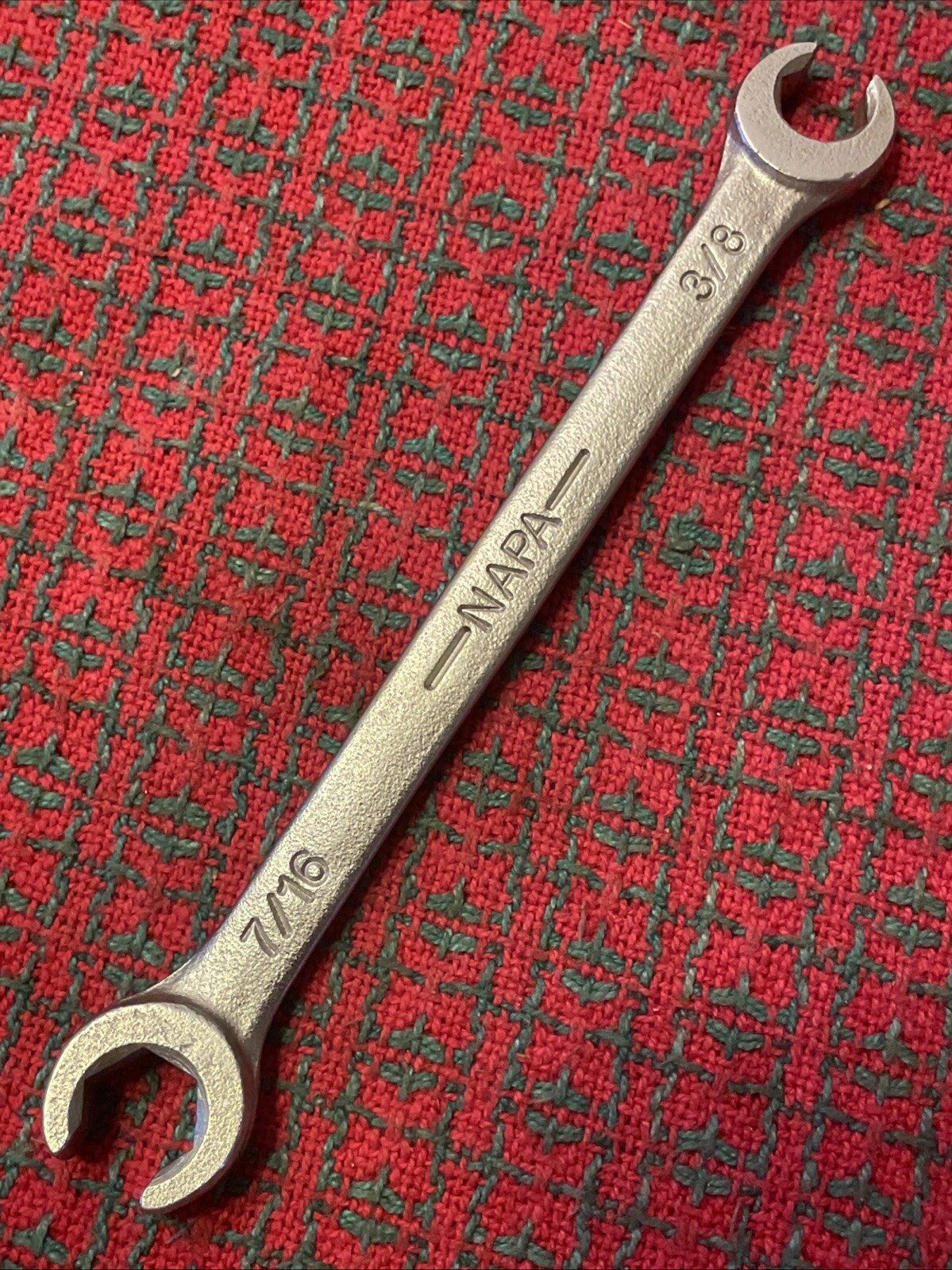 Vintage NAPA Tools 3/8” 7/16” Flare Nut Line Wrench USA 🇺🇸 NDF 550 Excellent