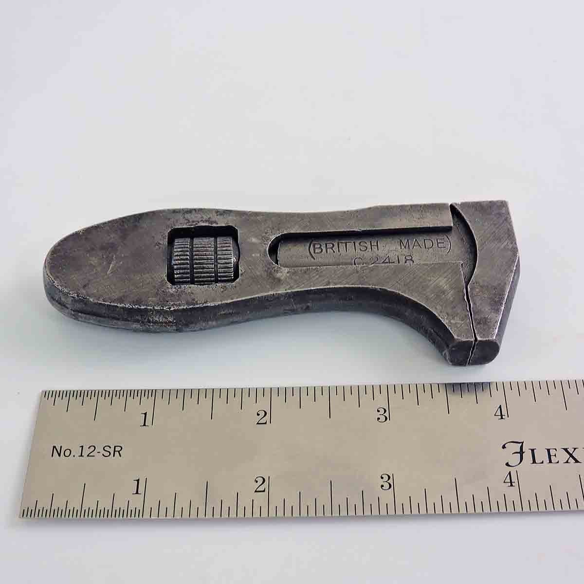 British Adjustable Spanner Wrench C2418 King Dick Style Vintage