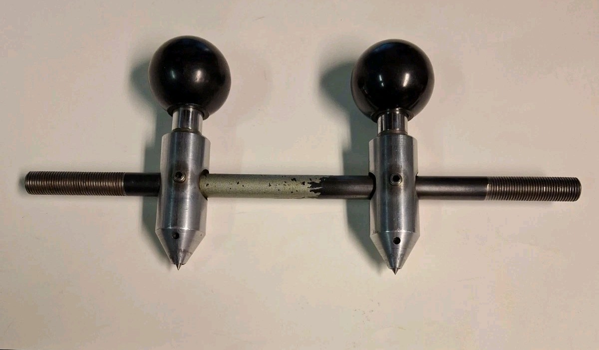 Vintage Machinist Tool Steel Trammel Points Beam Compass, Drafting Woodworking