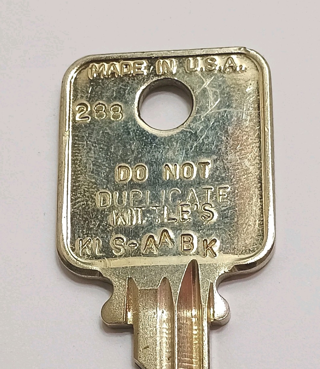 Medeco Security Locks Key Collectors Do Not Duplicate DND Stamped “Kittle’s”