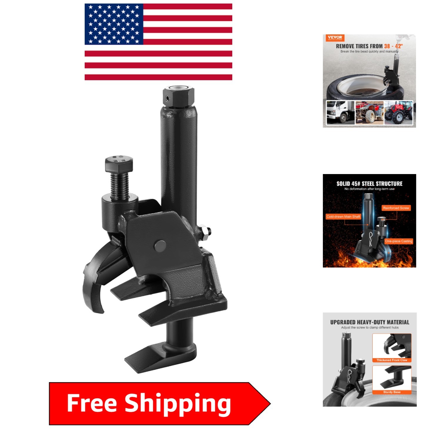 Versatile Heavy-Duty Bead Breaking Tool for ATVs, Trucks, Cars (38-42″)