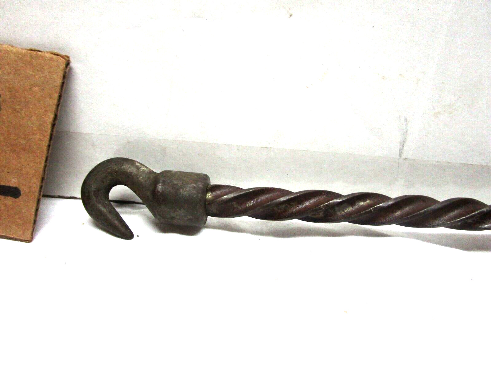 Antique wood brass rope wire twine yarn twisting winding binding hand tool