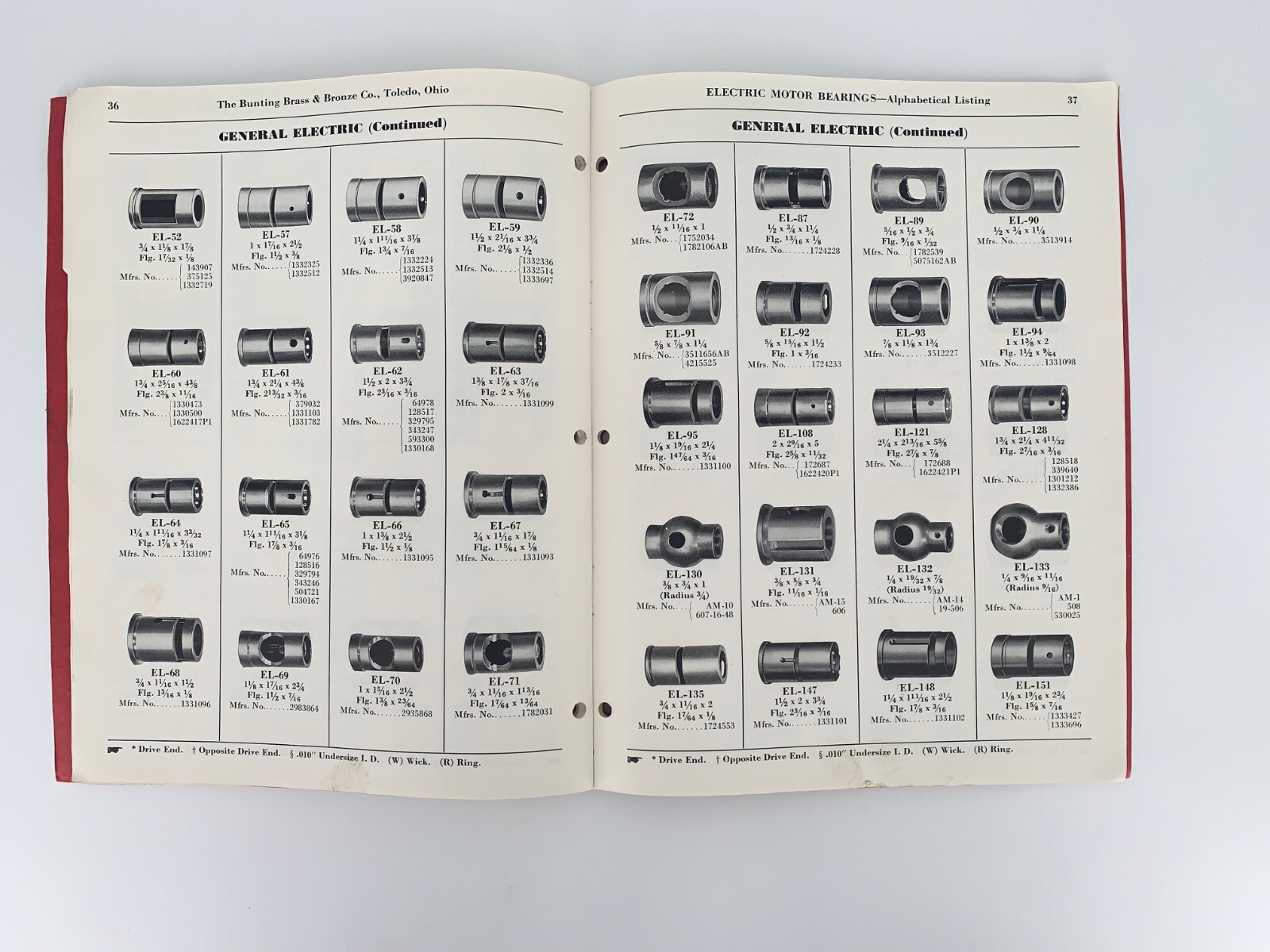 Bearings Catalog Bunting Inc. Products No. 40 Industrial History Vintage