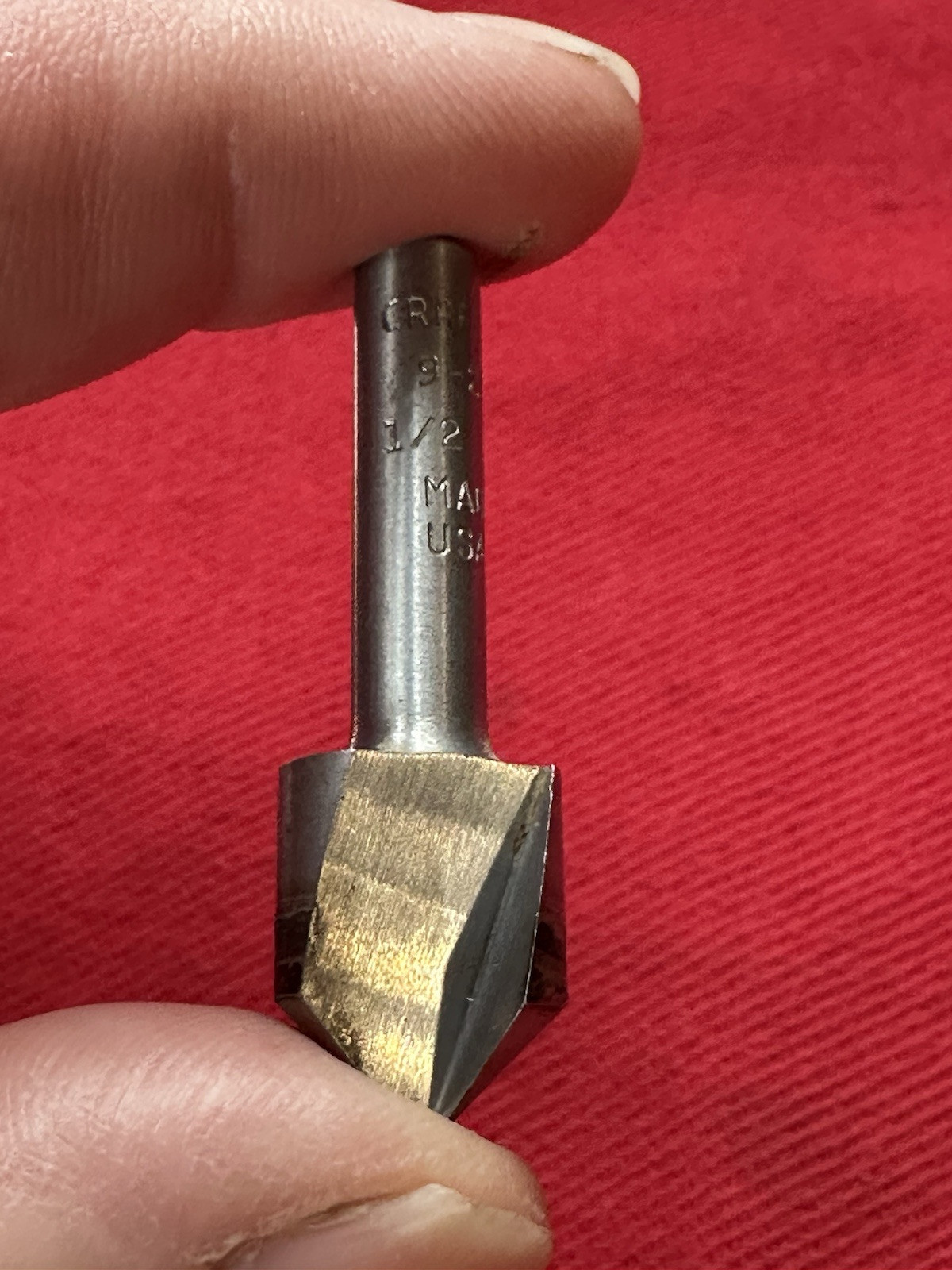 PAIR (2) VINTAGE CRAFTSMAN 1/2” DRILL COUNTERSINK BITS 1 FOR STEEL – 1 FOR WOOD