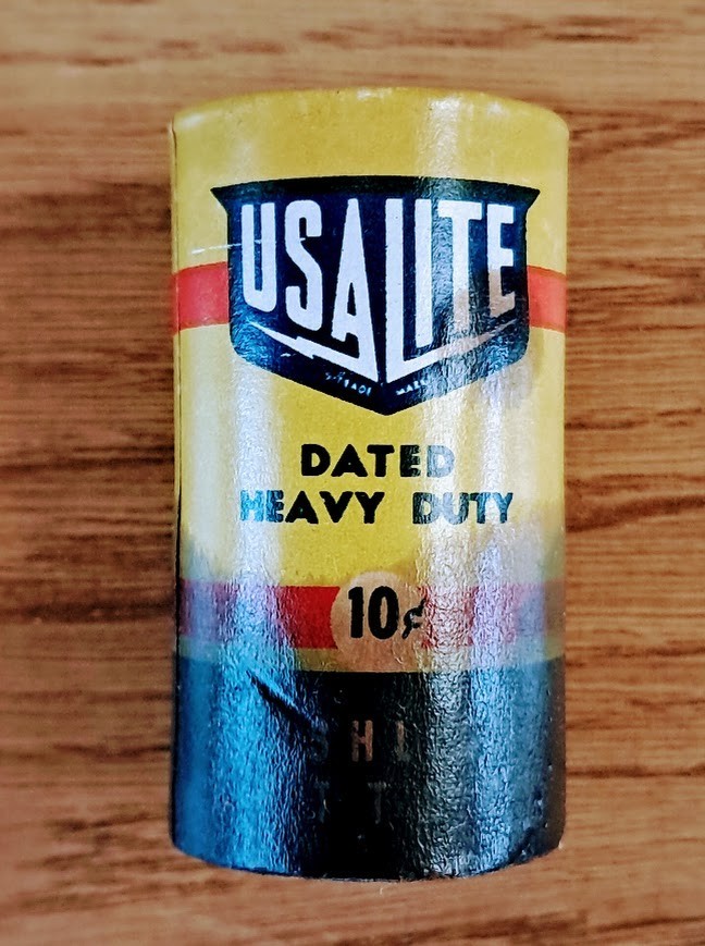 VIntage 1950 USALite ‘D’ Flashlight Battery