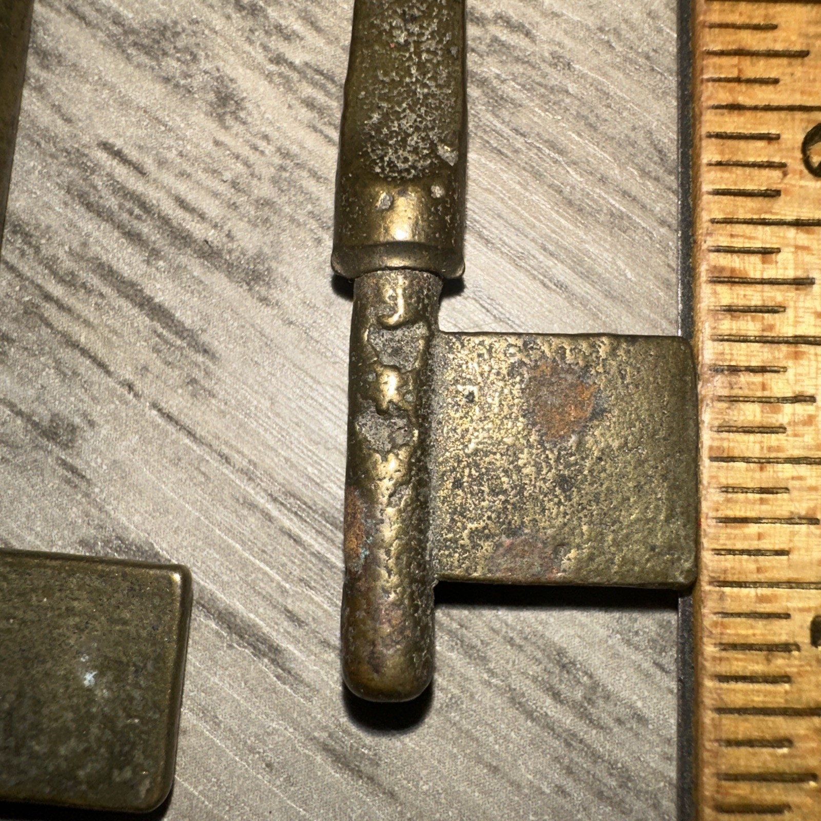 Two Antique Skeleton Key Blanks. Solid Barrel Brass Legit Antique Keys.￼