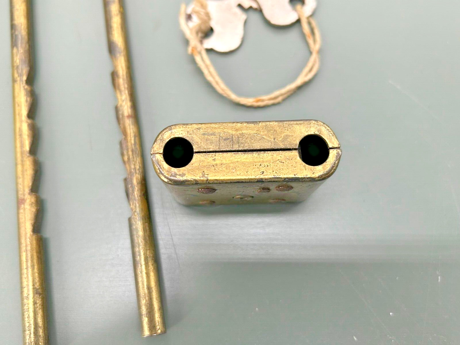 Antique BIKE Brand Brass Bicycle Lock Two Keys
