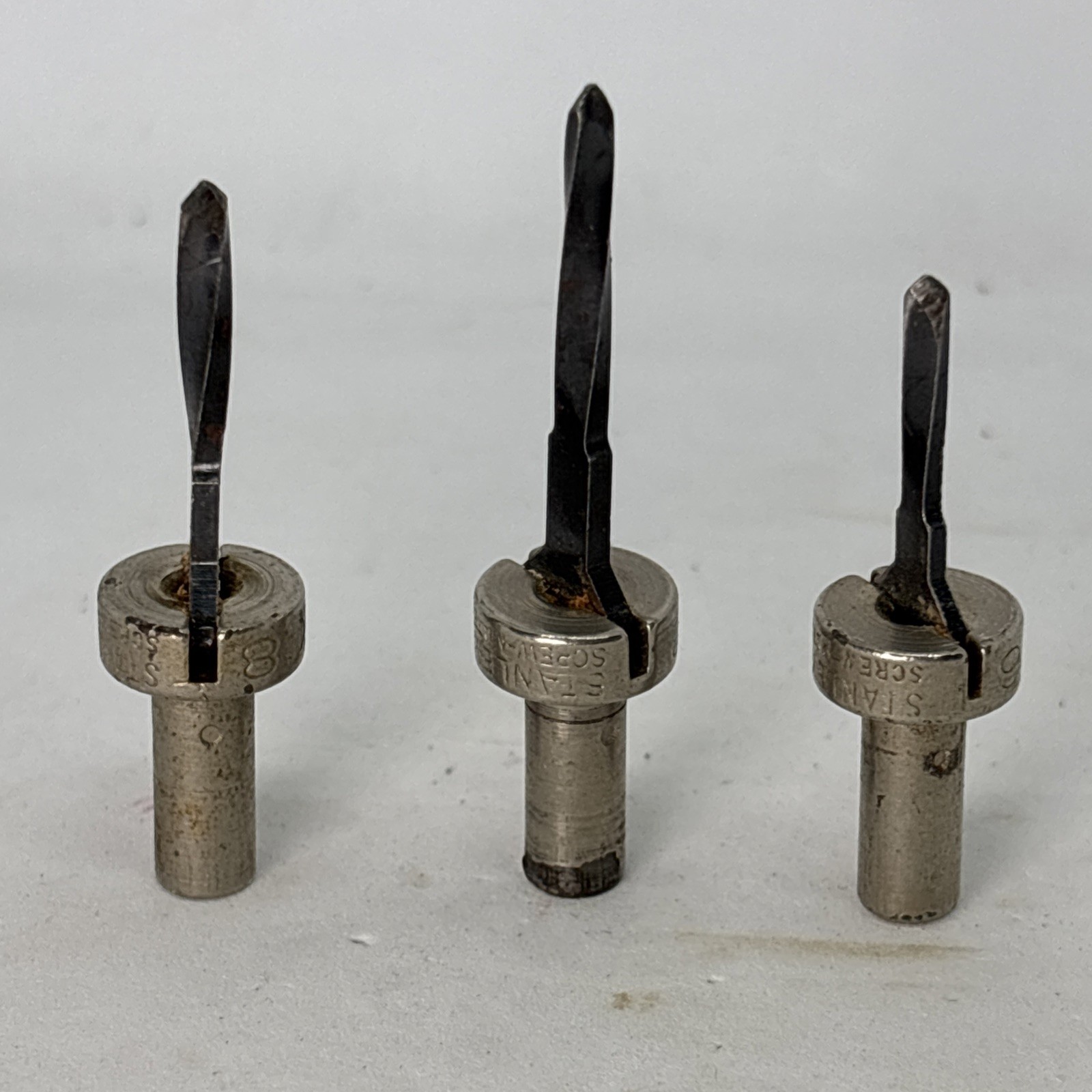 3- Vintage Stanley Screw-Mate Set No. 1525 Wood Drill & Countersink Bits
