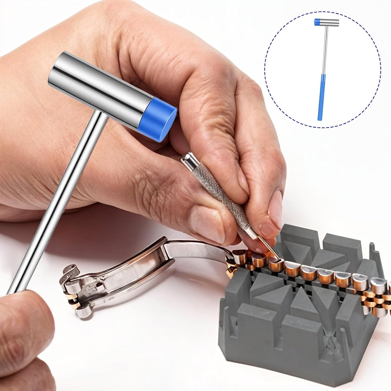 Versatile Dual Head Mini Hammer – Lightweight Tool for Crafts & Jewelry Repairs