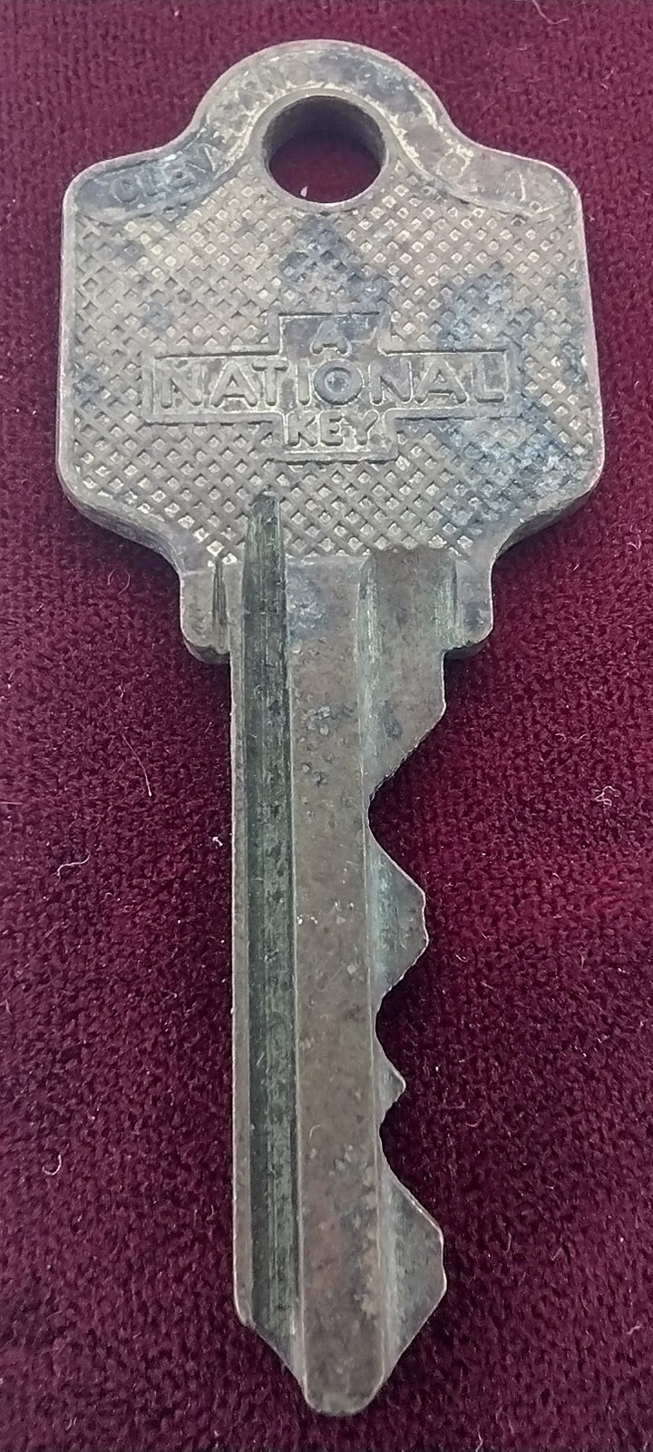 Vintage Brass Key A National Key AR1 Cleveland Ohio USA Appx 2.25″ Locks READ