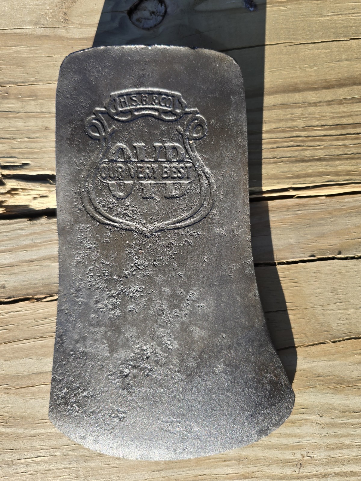 H.S.B. & Co. ‘OUR VERY BEST’ Embossed 3.1 lbs. 1920’s Antique Vintage Axe Head